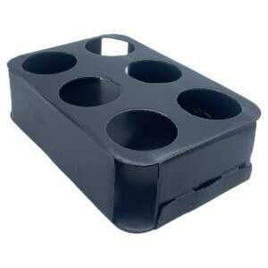 PLASTIC CUP HOLDER | 6 Cups | 8 Cups | Delivery Bag Addon - Black