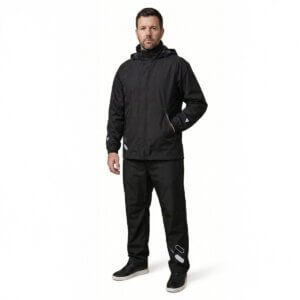 rainsuit two pcs black and grey